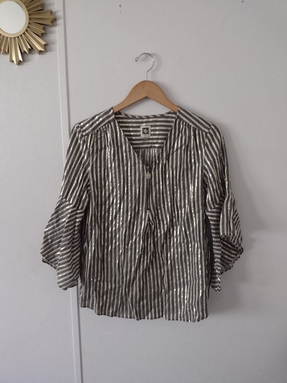 Anne Klein Striped Blouse Medium